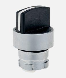 Головка переключателя короткая ручка, черный, 2 полож. фикс., мет. Meyertec MTB2-BD2