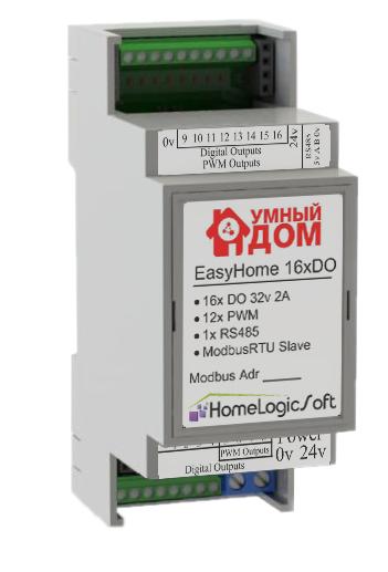 Модуль вывода на 16 каналов (4DO + 12PWM) EasyHomeMODUL 4xDO+12xPWM