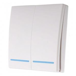 Умный беспроводной Wi-Fi выключатель (2 клавиши) Powerlite-M2 (Белый)
