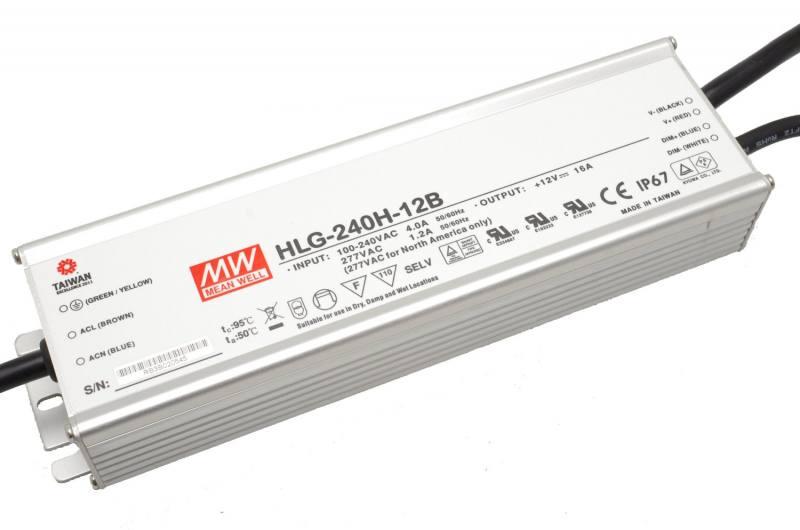 Блок питания для светодиодного освещения 12B HLG-240H-12B