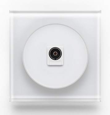 ТВ-розетка: цвет - белый ТВ-розетка DeLUMO серии Takto 9003 White pure
