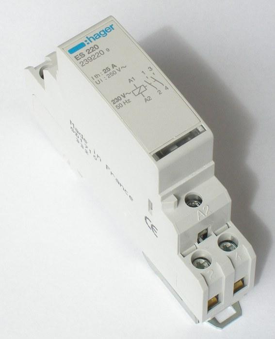 Контактор модульный 2Р25А Катушка 24В ES224