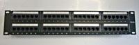 Патч-панель 48xRJ-45 (шкаф/стойка 19″) UTP, 19″, 48 портов RJ45, cat.5е, 2U, Dual Type, "L"