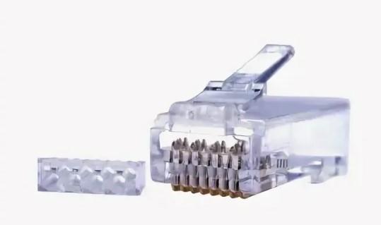Разъём RJ45 6-ой категории неэкранированный RJ45 (Cat 6-TW-SH)