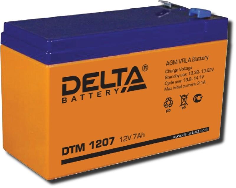 Аккумулятор свинцово-кислотный 12 В 7 А·ч Delta DTM 1207