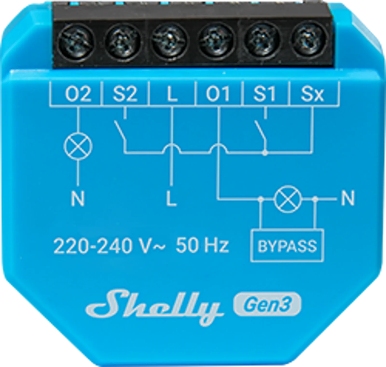 Реле Shelly 2L Gen3 с байпасом