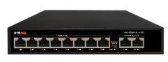8-портовый PoE-коммутатор 10/100Мбит/с 2 uplink порта RJ45 1Гбит/с HAFF Sense Connect HSC-SE08F-2L-P-120