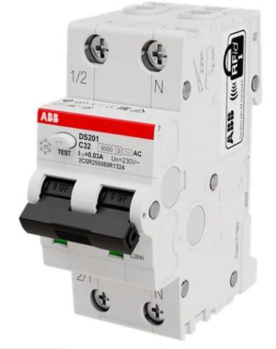 Автоматический выключатель дифференциального тока ABB DS201 C32 AC30 2CSR255080R1324