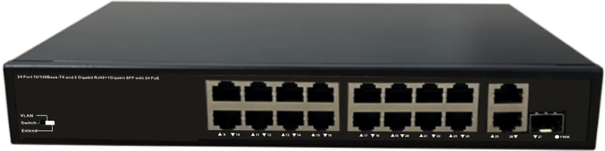 16 портовый коммутатор POE RedLine RL-SW16P2S1.ZE